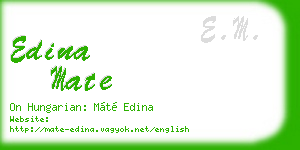 edina mate business card